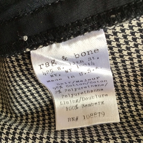 NWOT Rag & Bone Houndstooth Pleated 5-Pocket Shorts (Size 4) - Picture 6 of 6